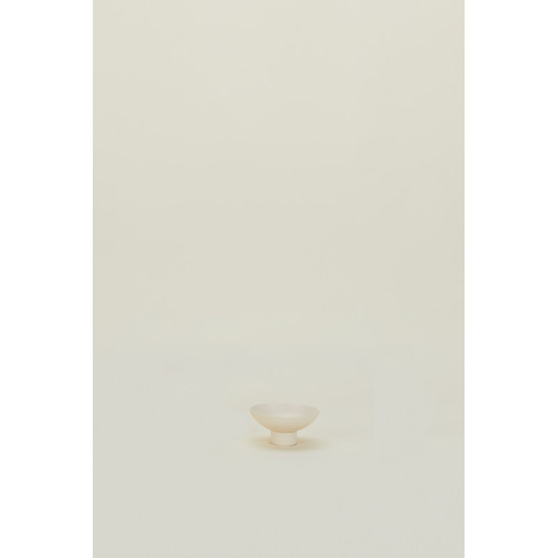 Ivory Small Powder-Coated Stainless Steel Footed Bowl