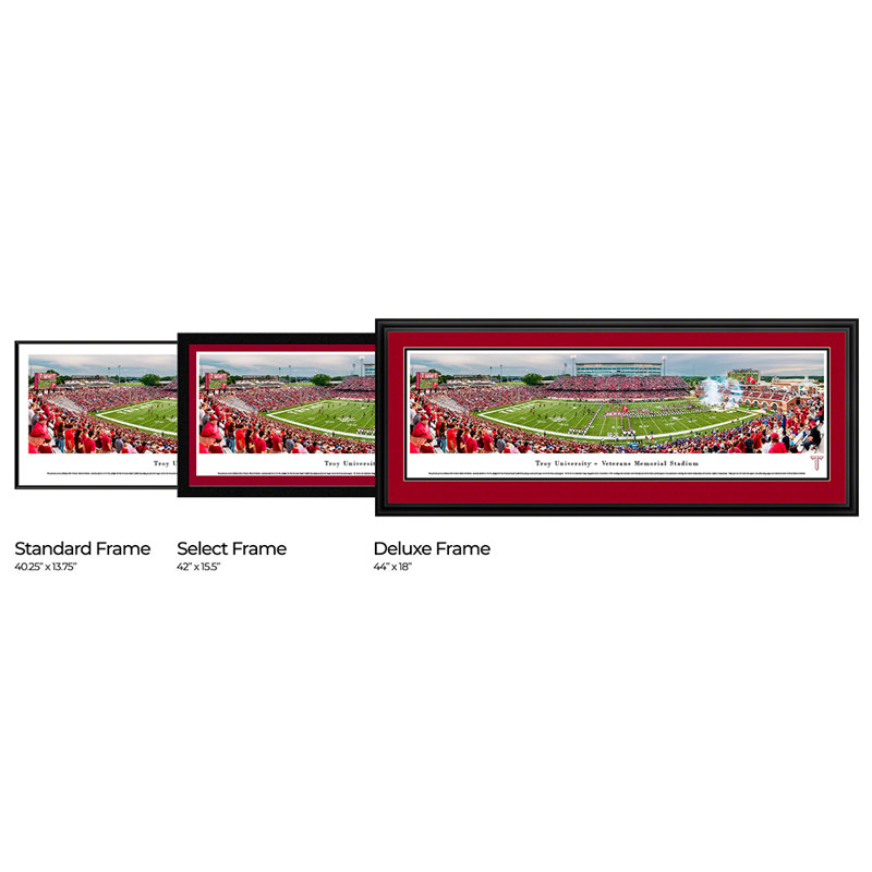 Impression panoramique Troy Football, H 18 po x l 44 po x P 1,38 po, Papier avec cadre noir