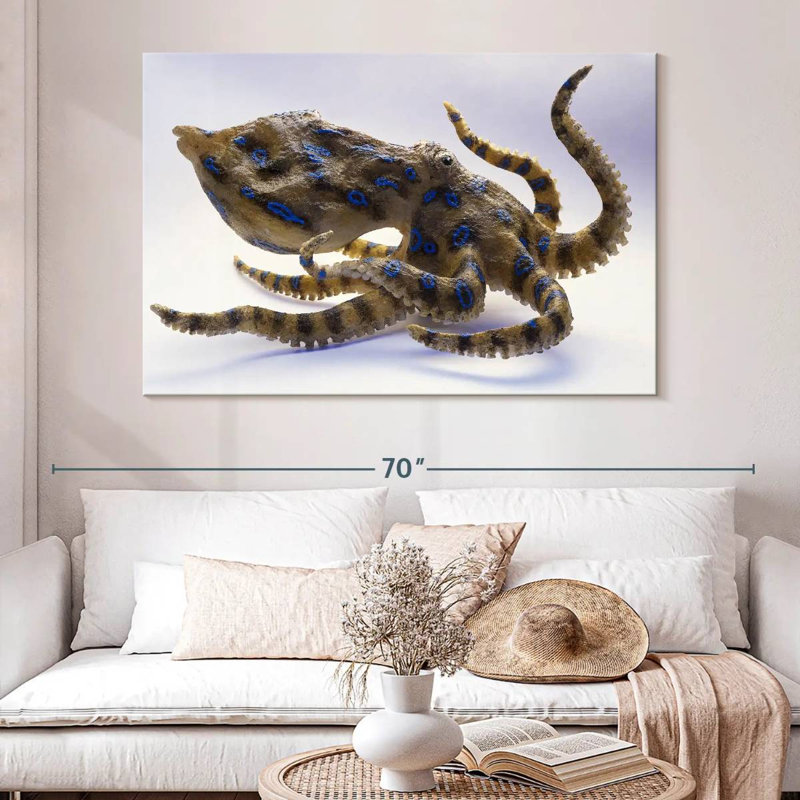 Model Of Blue Ringed Octopus, 34" H x 51" W