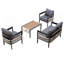 Ensemble de canapé d'extérieur en fer multi-personnes avec table, décoration en rotin, imperméable, antirouille, adapté au jardin, à la pelouse-602027238