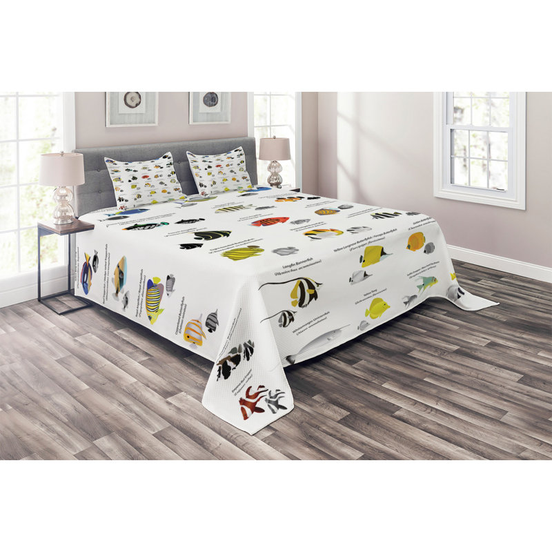 Hypnotic Coverlet, King Bedspread + 2 Shams