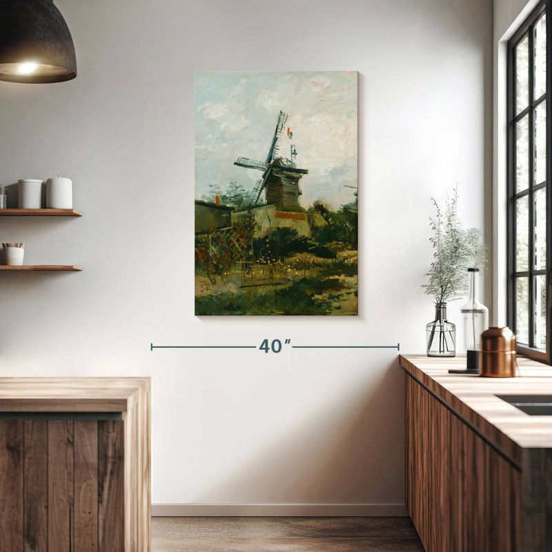 Lilie Windmills On Montmartre, 39" H x 26" W
