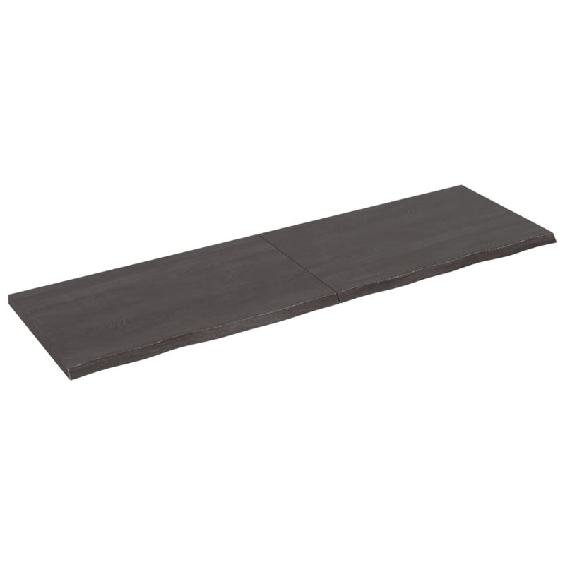 Auroara 200cm Solid Wood Bathroom Vanity Top, Dark Brown