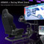 Cockpit simulateur de course Anman avec siège noir, pédales de changement de vitesse non incluses