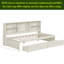 Lit simple avec rangement et tête de lit en bois, tablettes et 2 tiroirs