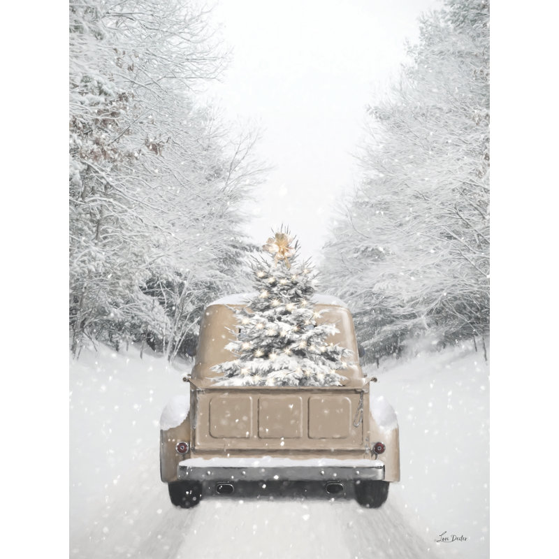 Camion de Noël doré par Lori Deiter, H 12 po x l 8 po x P 1,25 po
