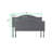 Nailhead Trim Adjustable Upholstered Headboard in Linen Fabric, Metal Legs-521090837-517242463