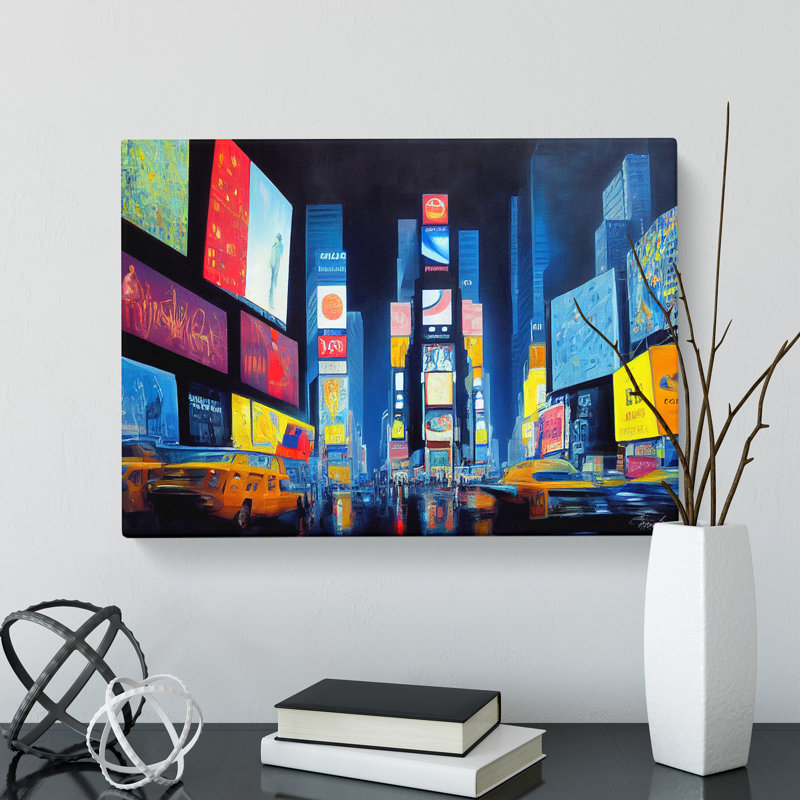 Times Square Art Painting Vol.3 - Wrapped Canvas, 35cm H x 50cm W x 3cm D