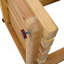Oversized Outdoor Acacia Wood Frame 3-Piece Chat Set - Two Club Chairs And Side Table