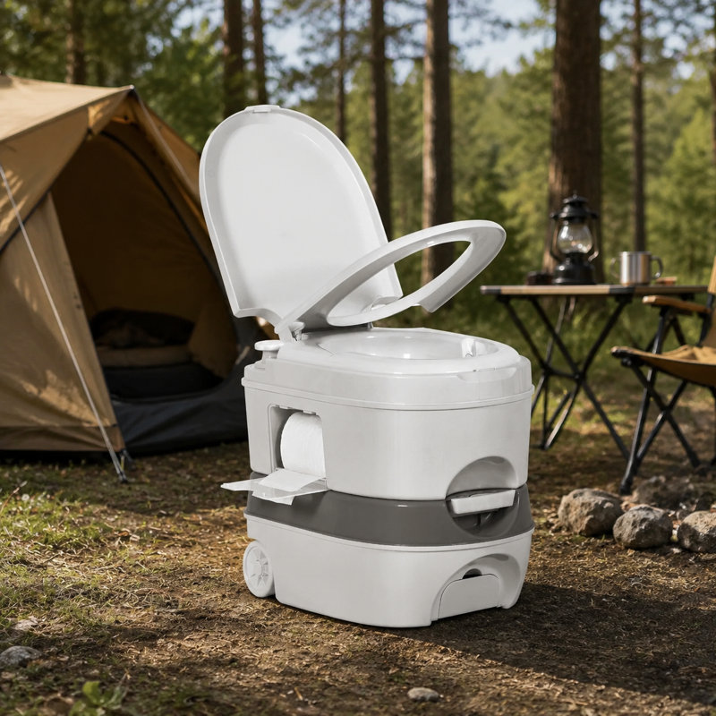 Toilette portative de camping avec bac à papier 6,34 gallons Edrosie Inc