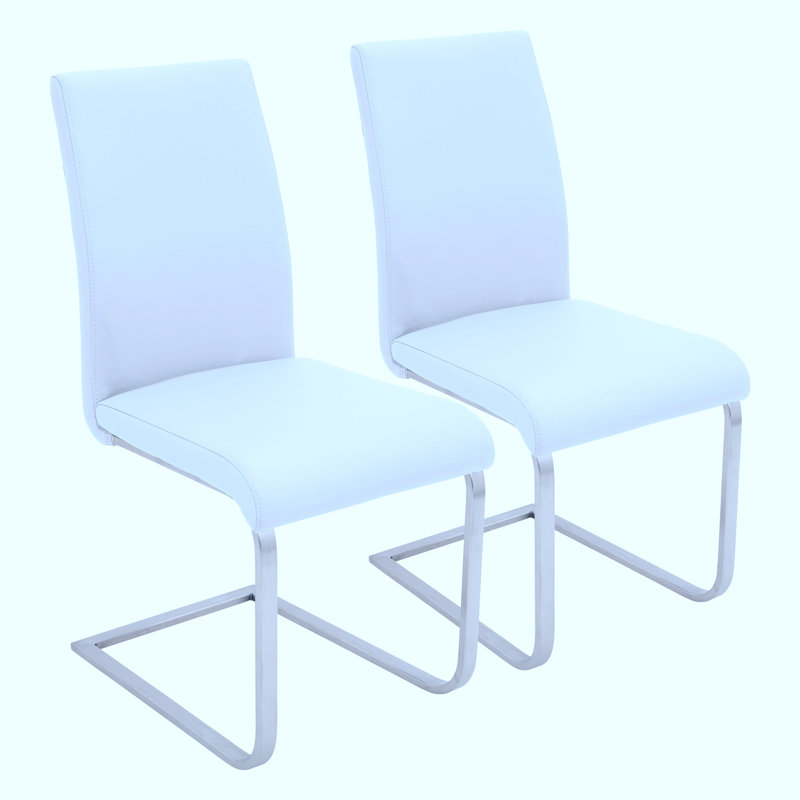 Chaise d'appoint Johntay, Polyester blanc
