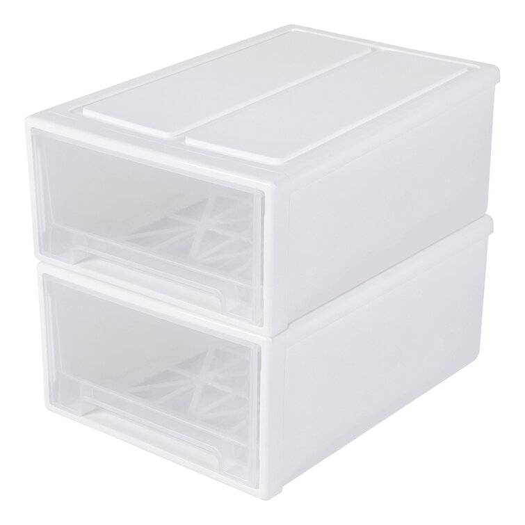 Wayfair Basics Stackable Storage Drawers, White