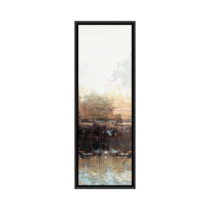 Varied Landscape II by Stellar Design Studio - Painting on Canvas, 30.48 cm H x 91.44 cm W, Black Floater Frame