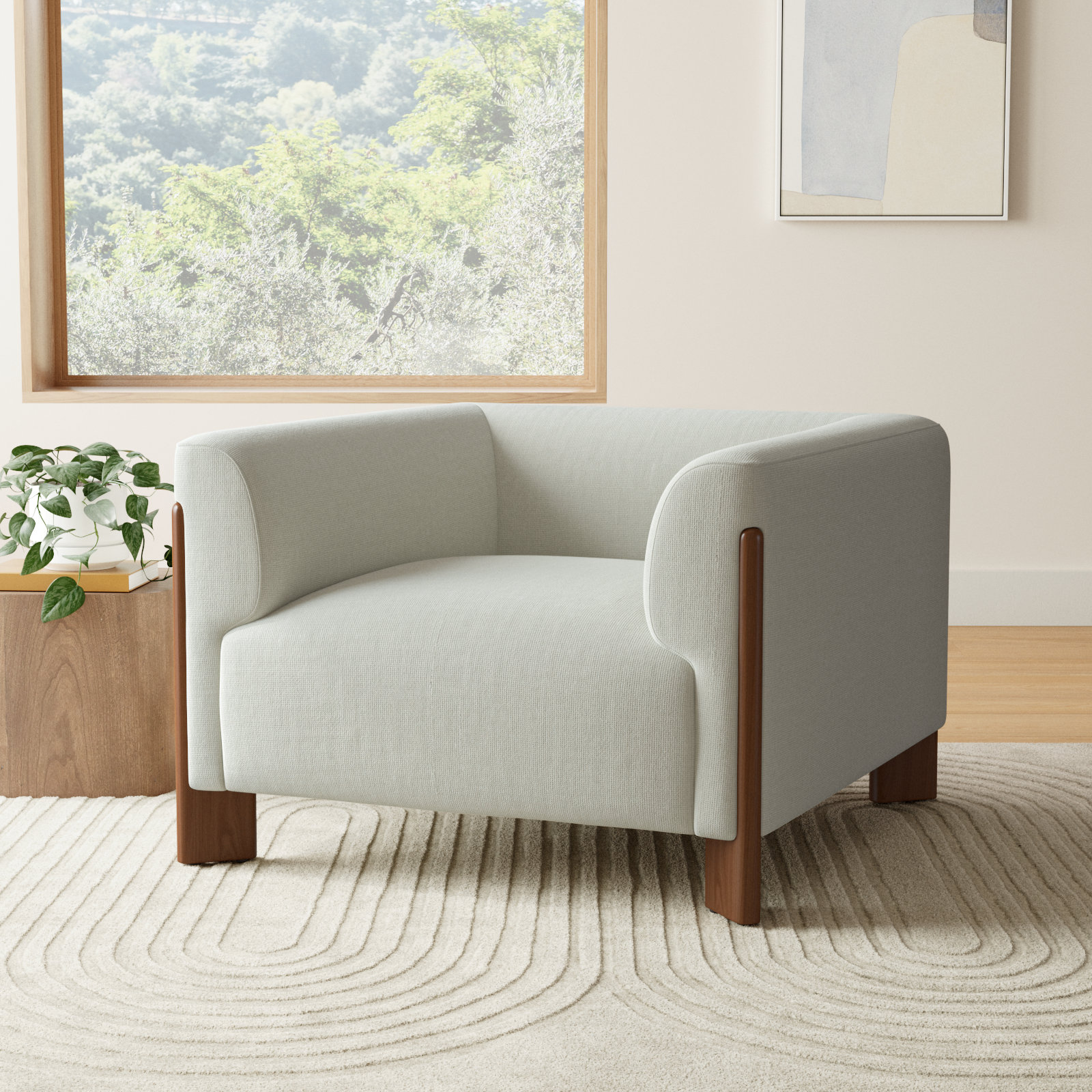 Wanetta Armchair, Cream Performance
