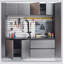 Ensemble d'armoires de garage gris métallique L de 64 po x H 72 po x P 20 po Nova Series (5 pièces)