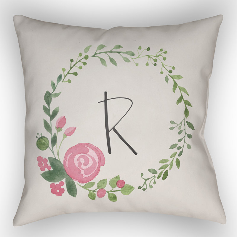  Indoor/Outdoor Throw Pillow, 20" H x 20" W x 4" D, R
