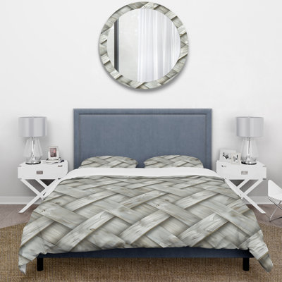 Ensemble de housse de couette Mid-Century gris