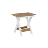 Berlin Gardens Regular Top With White Base Folding End Table