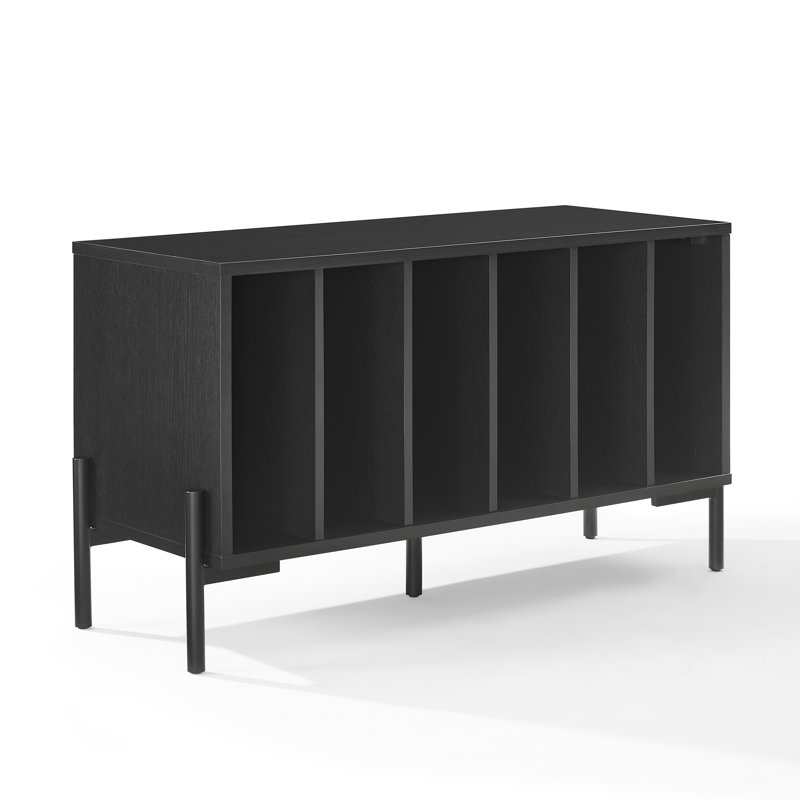 Greenwich Medium Record Storage Console, Black