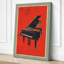 Piano in Red Retro - Wrapped Canvas-1743633708-1743633704