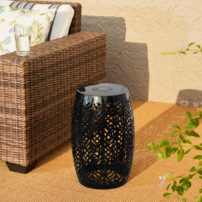 Loiret Accent Stool or Garden Stool with Solar Powered Light by Lark Manor