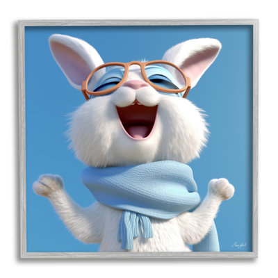 " Happy Rabbit In Blue " by Roozbeh