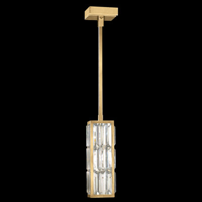 Luminaire carré en cristal 5 po