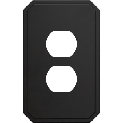 Franklin Brass Stepped Geometric 1-Gang Duplex/Outlet Cover Wall Plate