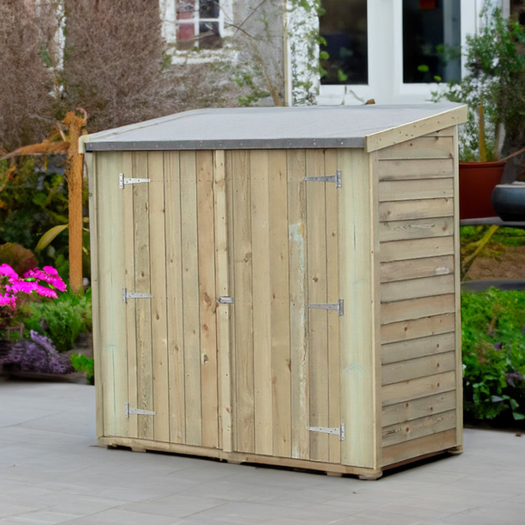 Rackhams Overlap Pressure Treated Pent 6X3 Storage Shed Double Doors - Image 3