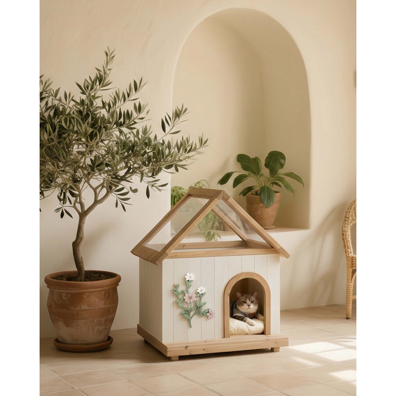 Maison pour chat avec toit en acrylique