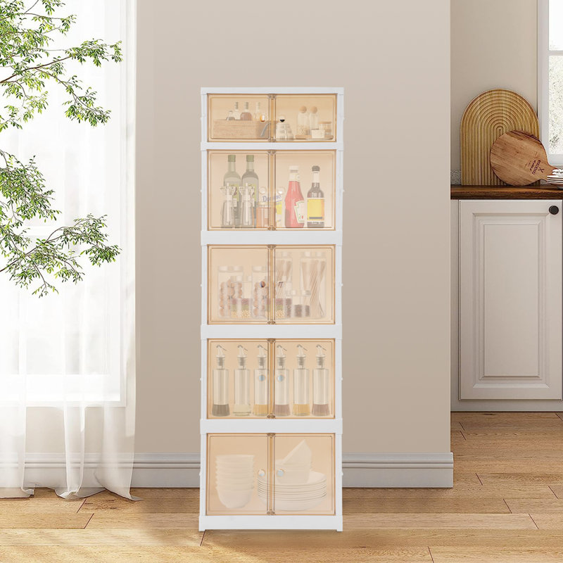 Armoire de rangement à 5 niveaux avec portes