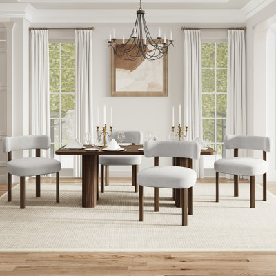 Upholstered Solid Wood Dining Chair Side Chair