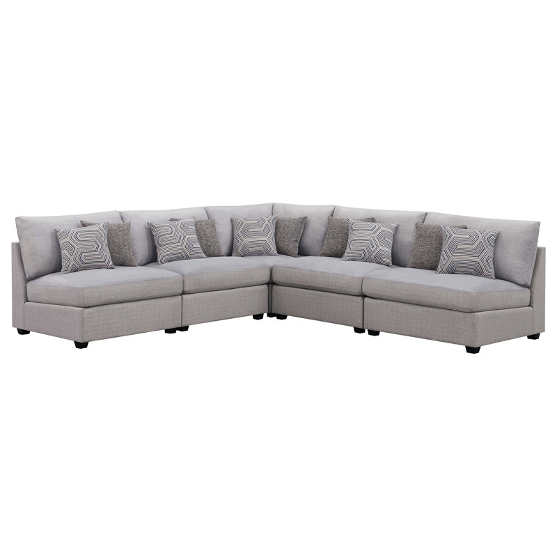 Canapé modulaire rembourré 5 pièces Grey