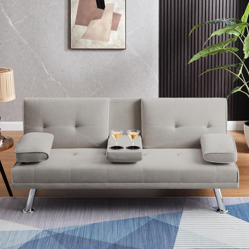 Futon rembourré Weissport 65, Beige
