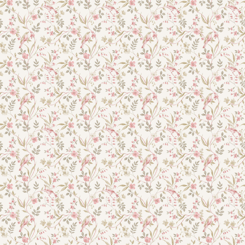 Galerie Miniatures 3 Pink Bird Wallpaper