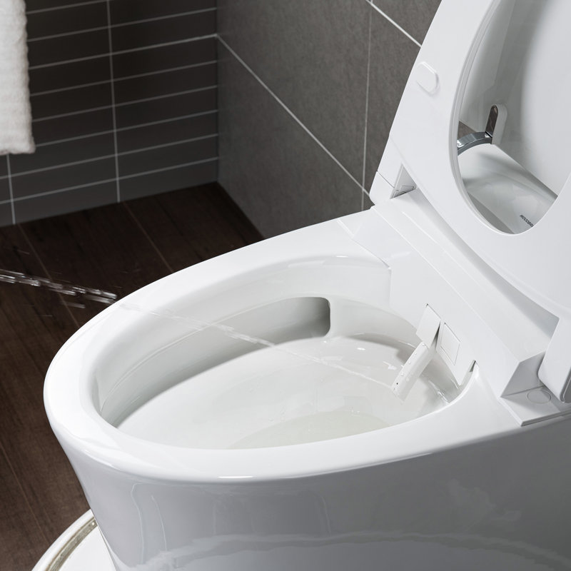 Toilette intelligente bidet sans réservoir ADA avec pompe d'appoint, chasse automatique / capteur de pied, chasse d'eau