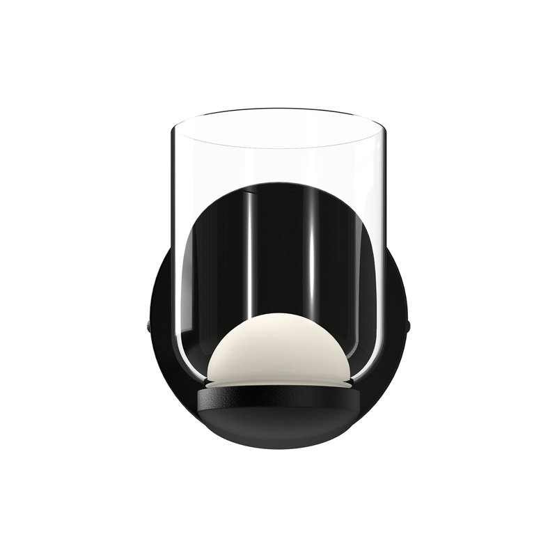 Cedar Aluminium LED Armed Sconce, Black