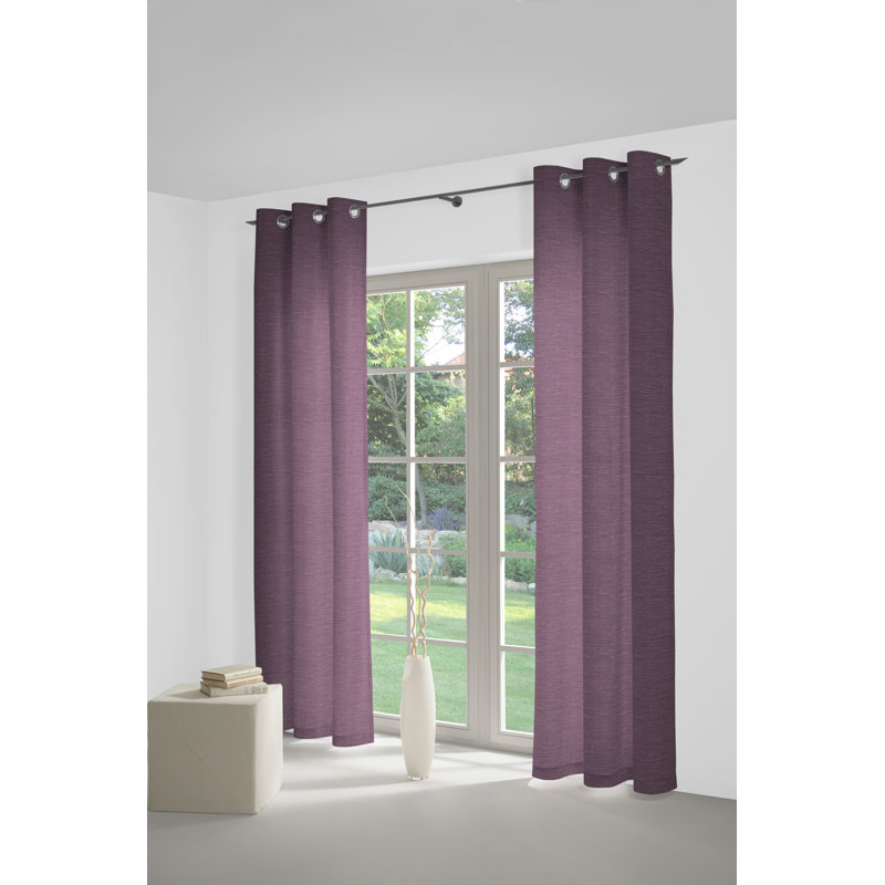 Breedlove Eyelet Room Darkening Single Curtain, 270cm Width x 225cm Drop, Berry