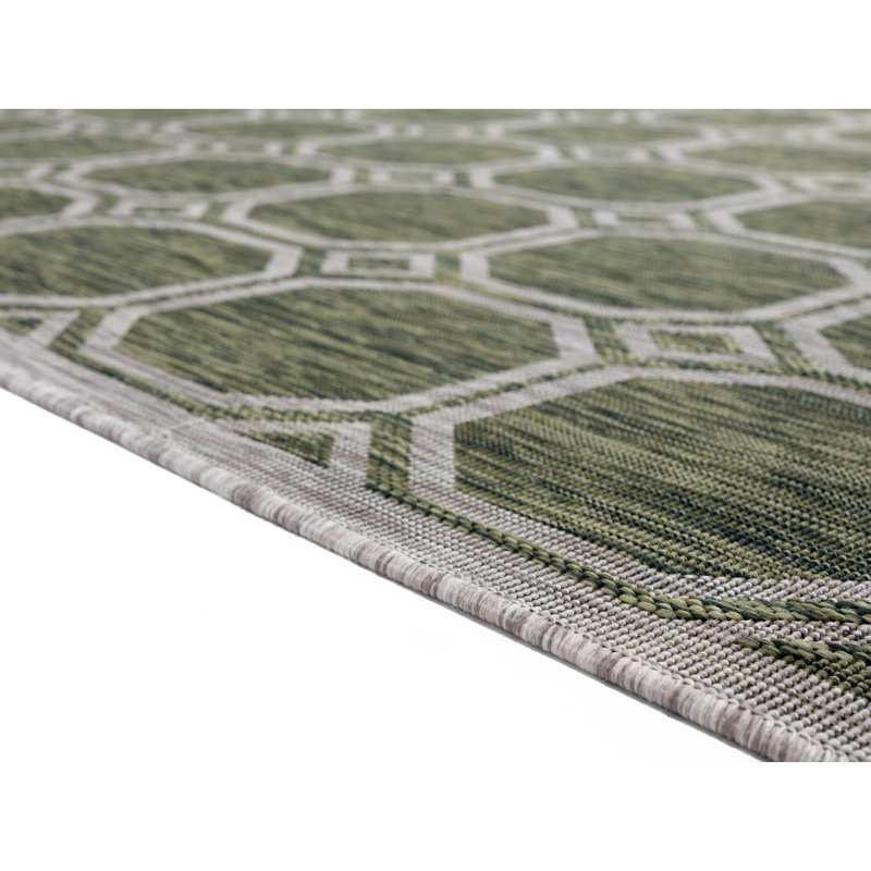 Tapis vert à motif géométrique Baily, Rectangle 7 pi 10 po x 10 pi 6 po