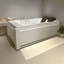 Baignoire tourbillon, baignoire à jets de 73 po x 48 po pour 2 personnes, hydromassage et chromathérapie, certifié UL, certifié Upc, tablier à 3 côtés