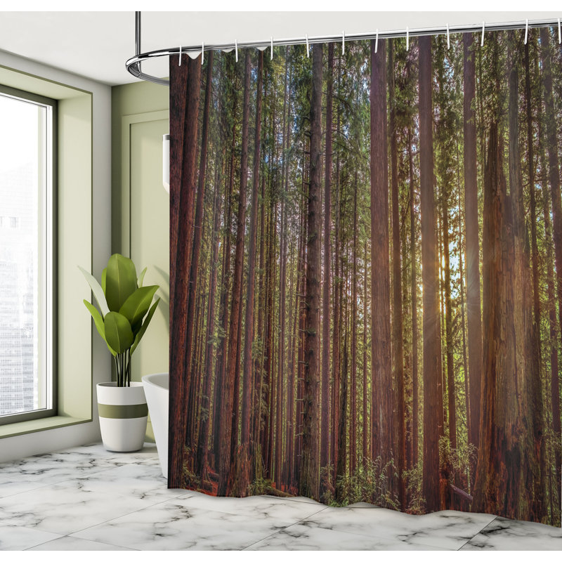 Shower Curtain with Hooks Included, 70" H x 69" W