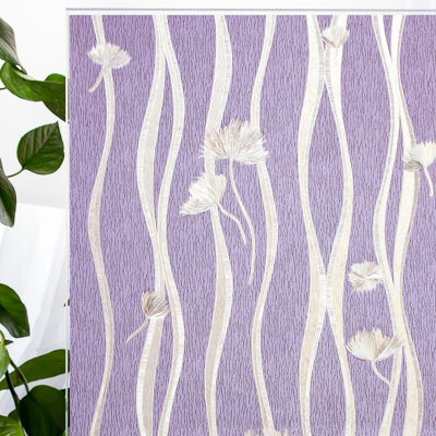 35.4 In x 78.7In. 3D Trees And Flowers Decorative Privacy Window Film For Heat Static Cling Window Decal Stained Glass Window Sticker  