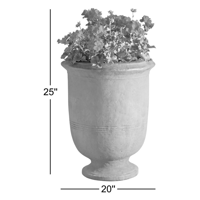 Provencal Handmade Planter, Aged Limestone