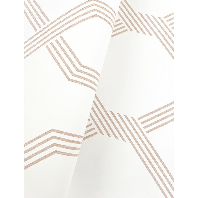 Palisade Geometric Wallpaper Double Roll, Coral