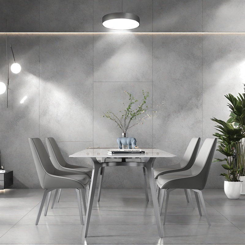 Ensembles de table de salle à manger Minimalist Modern Rock Plate., H 29,53 po x L 59,06 po x l 31,5 po