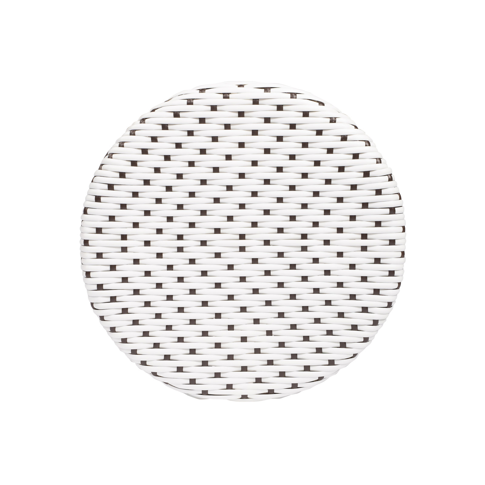 Bar Stool (30" Seat Height), White/Brown Dot/Dark Brown Rattan Frame