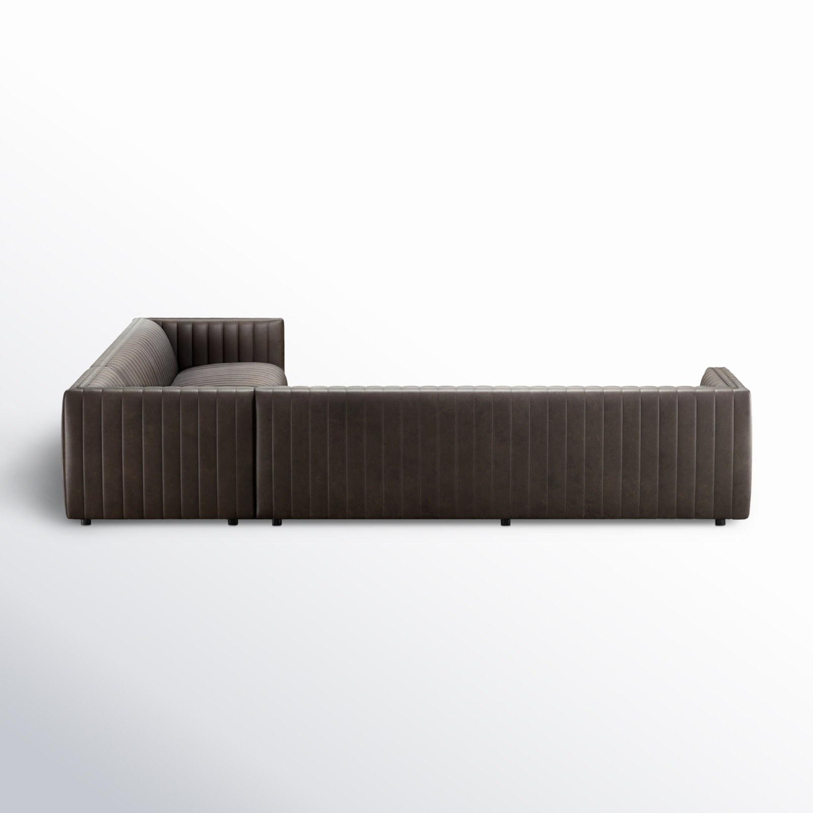 Brandt Upholstered L-Sectional, Deacon Wolf Genuine Leather