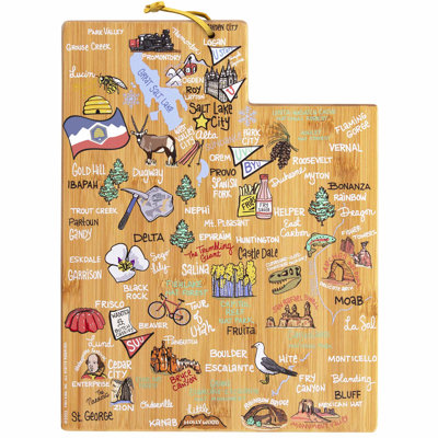 Utah Cutting & Serving Board with Artwork by Fish Kiss