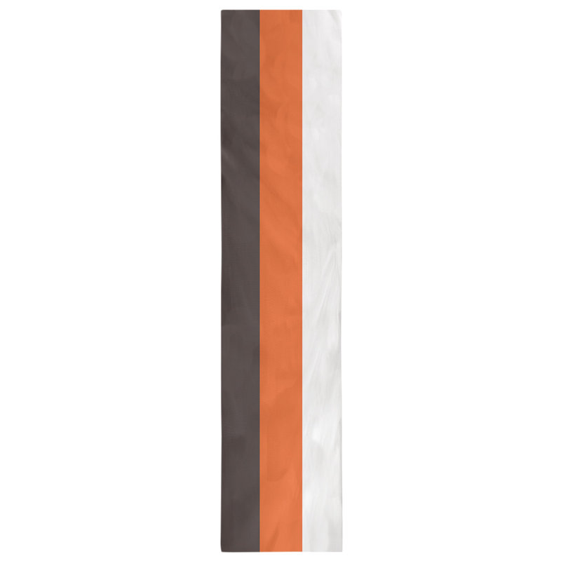 Cleveland Throwback Football Stripes Table Runner, 72" L x 16" W, Cleveland Throwback Football Orange/Gray/Silver