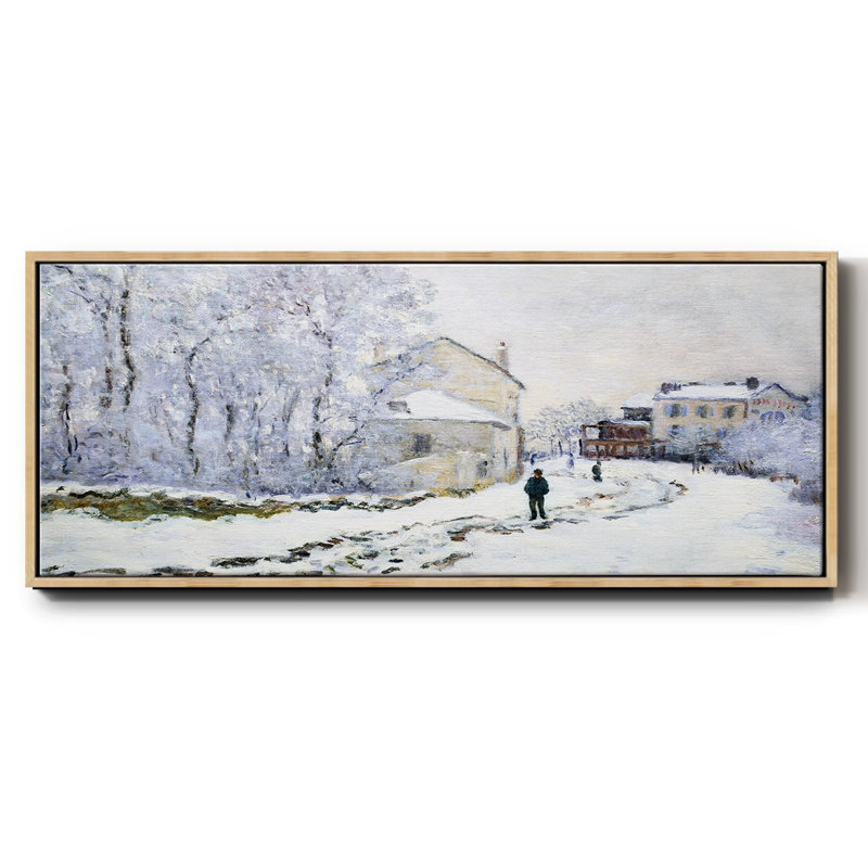 «Snow In Argenteuil», 1875, reproduction d'art sur toile, H 24 po x l 60 po x P 1,5 po, Naturel